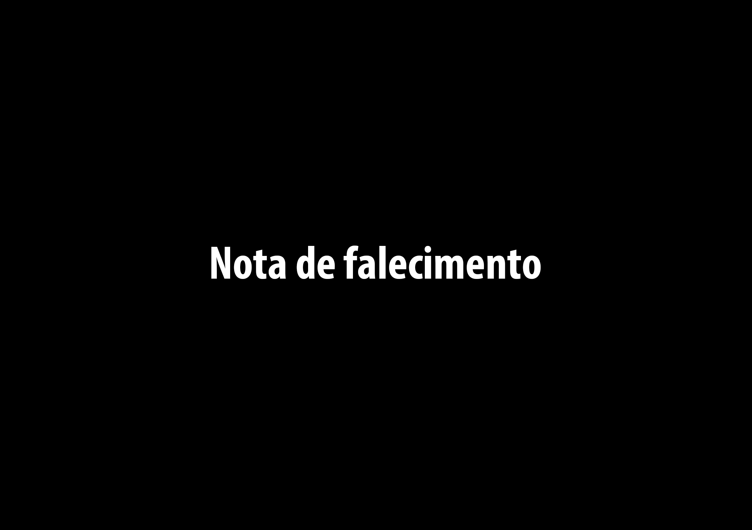 Nota de Falecimento